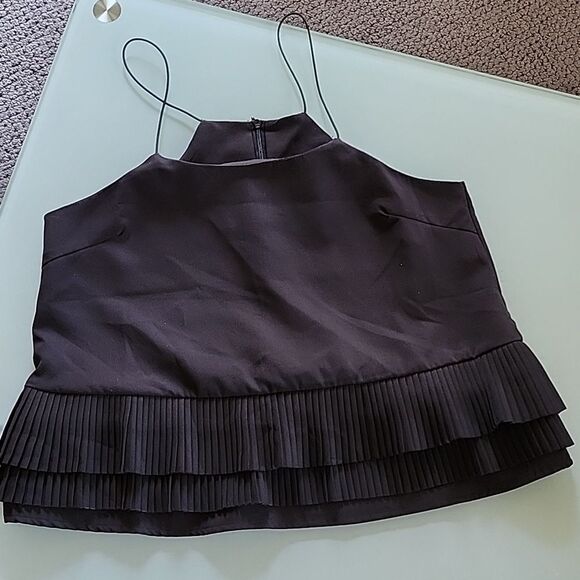 Gracia Pleated Ruffled Tank Top - Picture 1 of 9